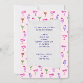 カクテルカラフルコレクション誕生日パーティー 招待状