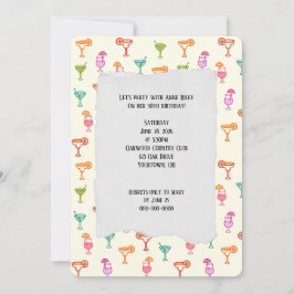 カクテルカラフルコレクション誕生日パーティー 招待状