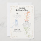 カクテルカラフルパーティーバチェロレッテ招待状 (裏面)