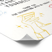 カクテルカラフルパーティーレトロウィズサイン ポスター (角)