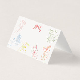 カクテルカラフルパーティーレトロテーブル座席表