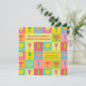 カクテルカラフルパーティー 招待状 (スタンド正面)