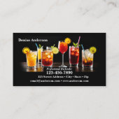カクテルカラフルプロフェッショナルバーテンダー 名刺 (裏面)