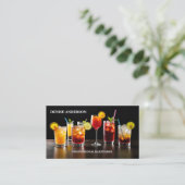 カクテルカラフルプロフェッショナルバーテンダー 名刺 (スタンド正面)