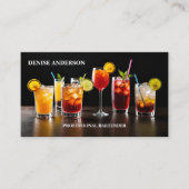 カクテルカラフルプロフェッショナルバーテンダー 名刺 (正面)