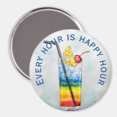 カクテルカラフル大時計 マグネット (正面/裏面)