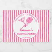 カクテルカントリークラブのテニスバチェロレッテの好意 スパークリングワインラベル (シングルラベル)