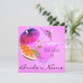 カクテルガラスブライダルシャワー招待状 招待状 (スタンド正面)