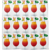 カクテルガラス シャワーカーテン (正面)