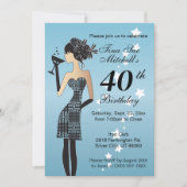 カクテルガールバースデーパーティー 招待状 (正面)