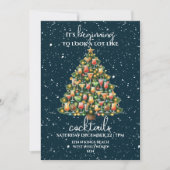 カクテルクリスマスによく似た見え始めた 招待状 (正面)