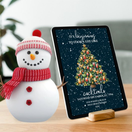 カクテルクリスマスによく似た見え始めた 招待状