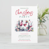 カクテルクリスマスパーティの招待状 招待状 (スタンド正面)
