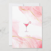 カクテルクリスマスパーティージンジャーブレッド水彩 招待状 (裏面)