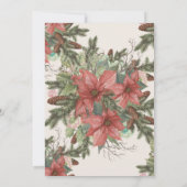 カクテルクリスマスパーティーヴィンテージスターオーナメント 招待状 (裏面)