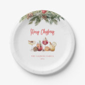 カクテルクリスマスパーティー ペーパープレート (正面)
