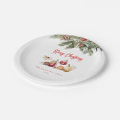 カクテルクリスマスパーティー ペーパープレート (アングル)