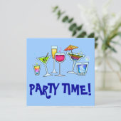 カクテルグラスのパーティの招待状 招待状 (スタンド正面)