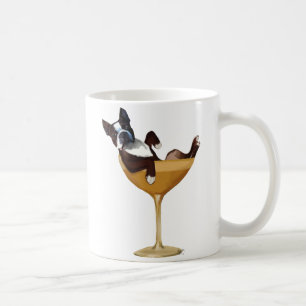 カクテルグラスのボストンテリア コーヒーマグカップ