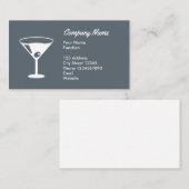 カクテルグラスのロゴが入ったバーテンダーの名刺 名刺 (正面/裏面)