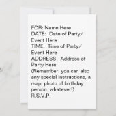 カクテルグラスはパーティの招待状を持ち上げます 招待状 (裏面)