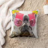 カクテルグラスを持つGettyのイメージ|犬 クッション (ブランケット)