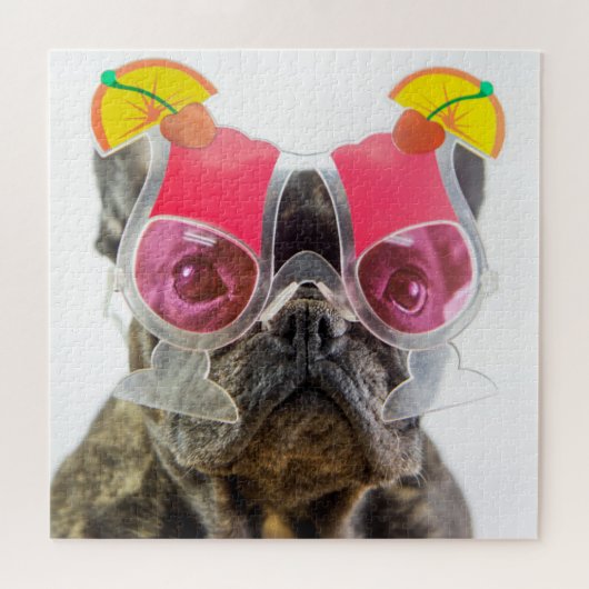 カクテルグラスを持つGettyのイメージ|犬 ジグソーパズル (横)