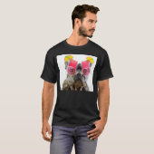 カクテルグラスを持つGettyのイメージ|犬 Tシャツ (正面フル)