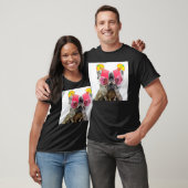 カクテルグラスを持つGettyのイメージ|犬 Tシャツ (ユニセックス)