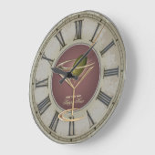 カクテルグラスハッピーアワーウォールクロック ラージ壁時計 (傾斜)