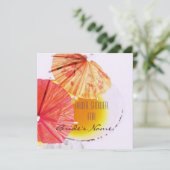 カクテルグラスブライダルシャワー招待状 招待状 (スタンド正面)