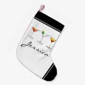 カクテルグラスミックスバードリンクマルティーニコスモ スモールクリスマスストッキング (正面 (吊り時))