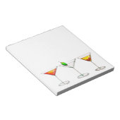 カクテルグラス混合ドリンクマルティニコスモマンハッタン ノートパッド (アングル)