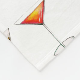 カクテルグラス混合ドリンクマルティニコスモマンハッタン フリースブランケット