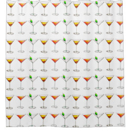 カクテルグラス混合ドリンクマルティーニコスモポリタン シャワーカーテン