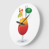 カクテルグラス ラージ壁時計 (傾斜)
