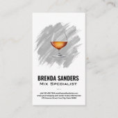 カクテルグラス |芸術的ブ絵を描ラシ線 名刺 (正面)