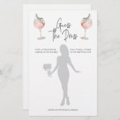 カクテルゲットザドレスブライダルシャワーゲーム 便箋 (正面/裏面)