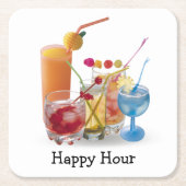 カクテルコレクションバースクエア紙コースター スクエアペーパーコースター (正面)