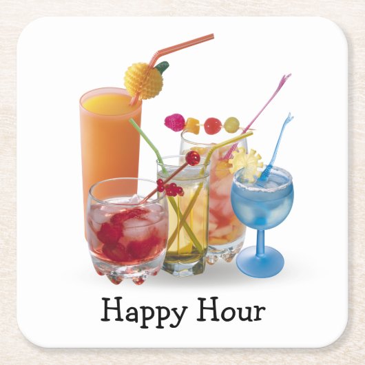 カクテルコレクションバースクエア紙コースター スクエアペーパーコースター (正面)
