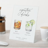 カクテルコンテンポラリーのシグネチャードリンク 台座サイン (インサイチュ)