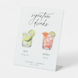 カクテルコンテンポラリーのシグネチャードリンク 台座サイン
