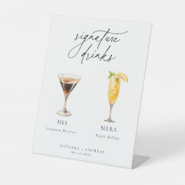 カクテルコンテンポラリーのシグネチャードリンク 台座サイン