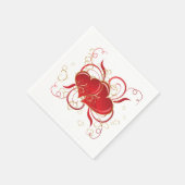 カクテルサイズ紙ナプキンス – バレンタインハート スタンダードカクテルナプキン (角)