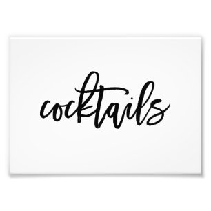 カクテルサインあなたのサイズを選択 – ブラシ付き フォトプリント           