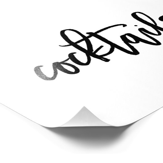 カクテルサインあなたのサイズを選択 – ブラシ付き フォトプリント (角)