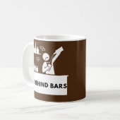 カクテルシェーカーバーの陰で男を吠える人生 コーヒーマグカップ (正面左)