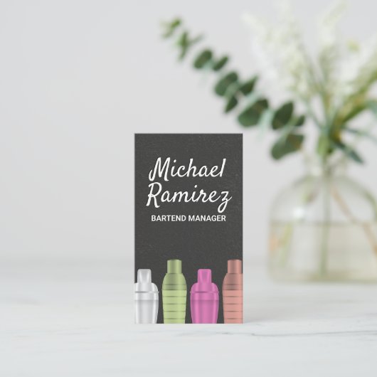 カクテルシェーカー 名刺 (スタンド正面)