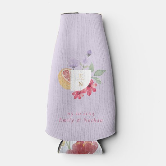 カクテルシトラスウォーターフローラ結婚ズモノグラム ボトルクーラー (正面)