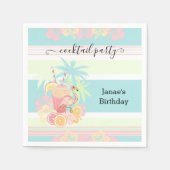 カクテルシトラスサマープールパーティービーチトロピカル スタンダードカクテルナプキン (正面)